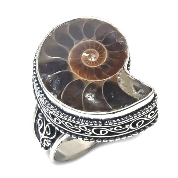Jewelry - STERLING SILVER FOSSIL RING